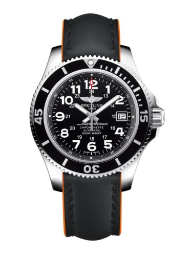Superocean II 42 Stainless Steel / Volcano Black / Rubber