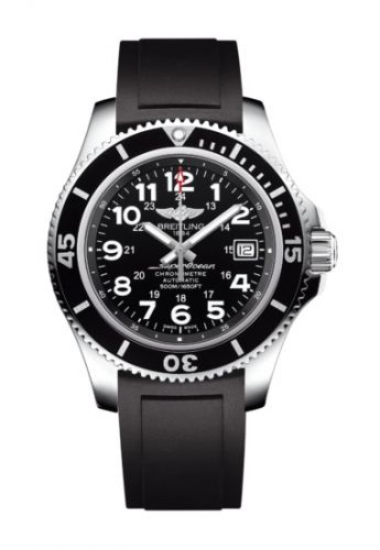 Superocean II 42 Stainless Steel / Volcano Black / Rubber