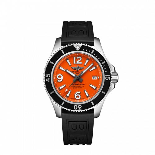 Superocean 42 Stainless Steel / Orange / Rubber / Folding