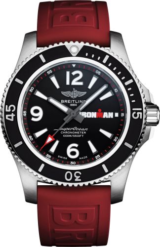Superocean 44 Stainless Steel / Black / Rubber / Pin / IRONMAN