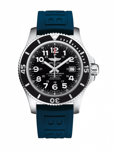 Superocean II 44 Stainless Steel / Black / Volcano Black / Rubber / Pin