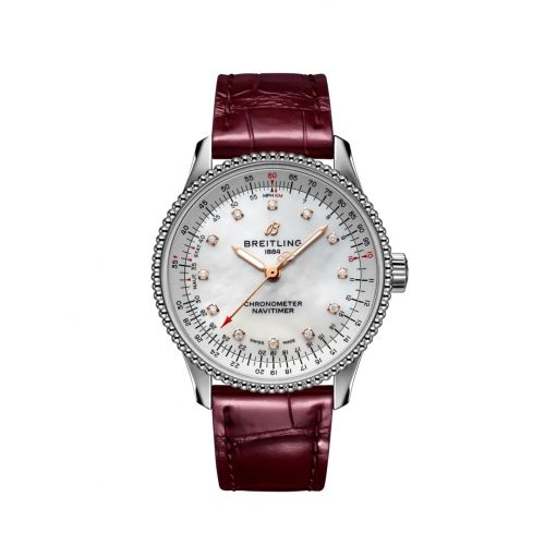 Navitimer 1 35 Automatic Stainless Steel / MOP / Croco / Folding