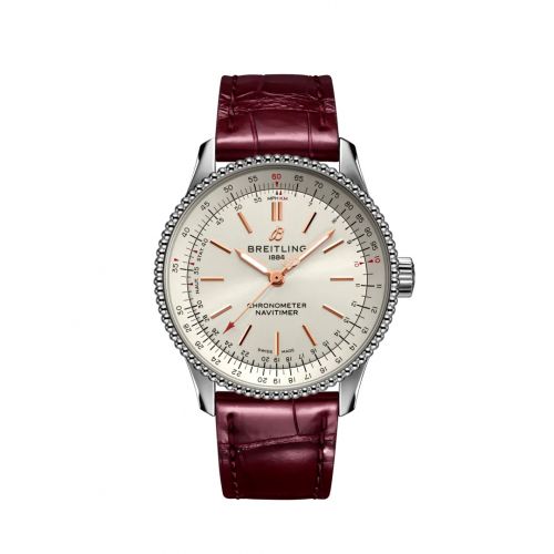 Navitimer 1 35 Automatic Stainless Steel / Silver / Croco / Folding