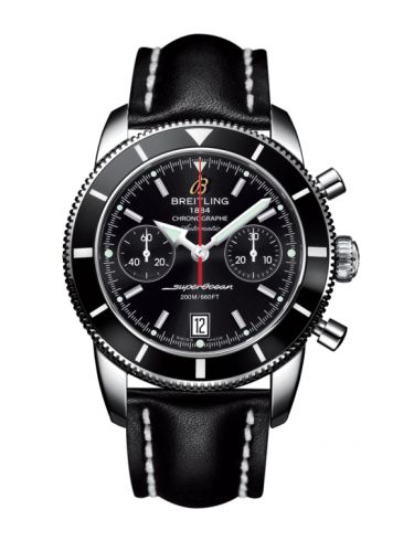 Superocean Heritage 44 Chronograph Stainless Steel / Black / Black / Calf