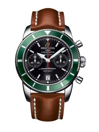 Superocean Heritage 44 Chronograph Stainless Steel / Green / Black / Calf