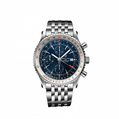 Navitimer 1 Chronograph GMT Stainless Steel / Blue / Bracelet