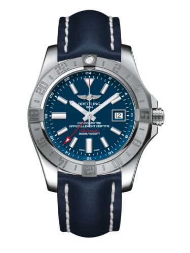 Avenger II GMT Stainless Steel / Mariner Blue / Calf / Folding