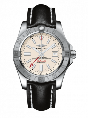 Avenger II GMT Stainless Steel / Stratus Silver / Calf / Folding