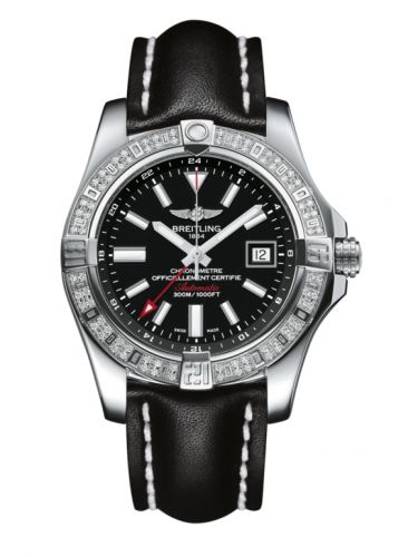 Avenger II GMT Stainless Steel / Diamond / Volcano Black / Calf