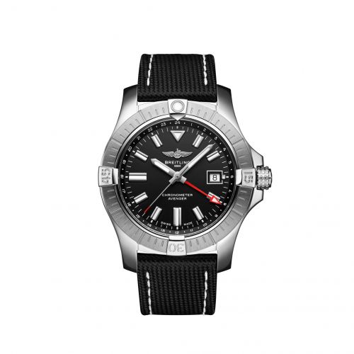 Avenger Automatic GMT 43 Stainless Steel / Black / Calf / Folding
