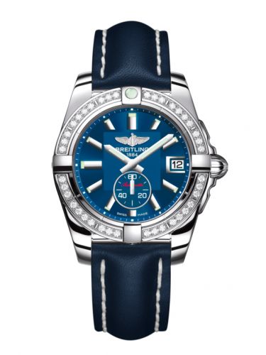 Galactic 36 Automatic Stainless Steel / Diamond / Gun Blue / Calf