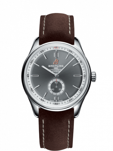 Premier Automatic 40 Stainless Steel / Anthracite / Nubuck Brown / Tang
