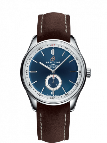 Premier Automatic 40 Stainless Steel / Blue / Nubuck Brown / Folding