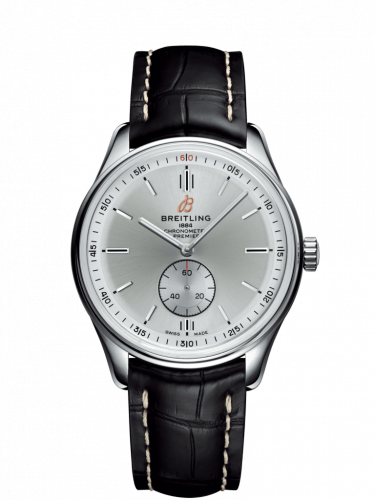 Premier Automatic 40 Stainless Steel / Silver / Croco Black / Tang