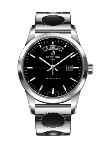 Transocean Day & Date Stainless Steel / Black / Racer
