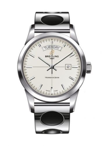 Transocean Day & Date Stainless Steel / Silver / Racer