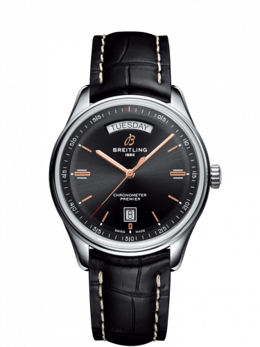 Premier Automatic Day & Date 40 Stainless Steel / Black / Croco Black / Tang
