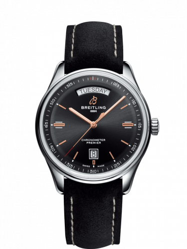 Premier Automatic Day & Date 40 Stainless Steel / Black / Nubuck Black / Tang
