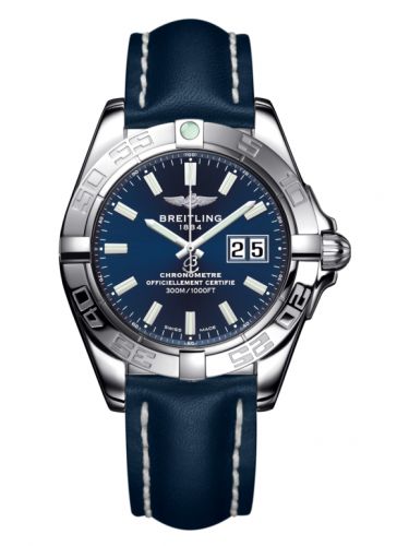 Galactic 41 Stainless Steel / Horizon Blue / Calf