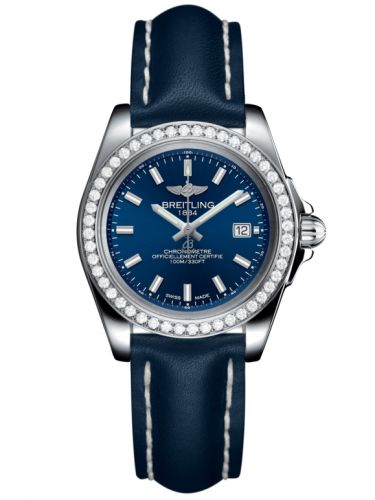 Galactic 32 Sleek Edition Stainless Steel / Diamond / Horizon Blue / Calf