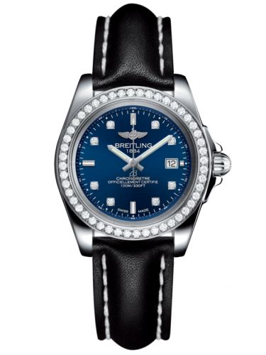 Galactic 32 Sleek Edition Stainless Steel / Diamond / Horizon Blue Diamond / Calf