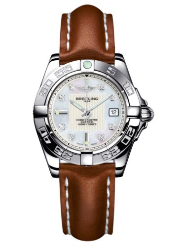 Galactic 32 Stainless Steel / Pearl Diamond / Calf