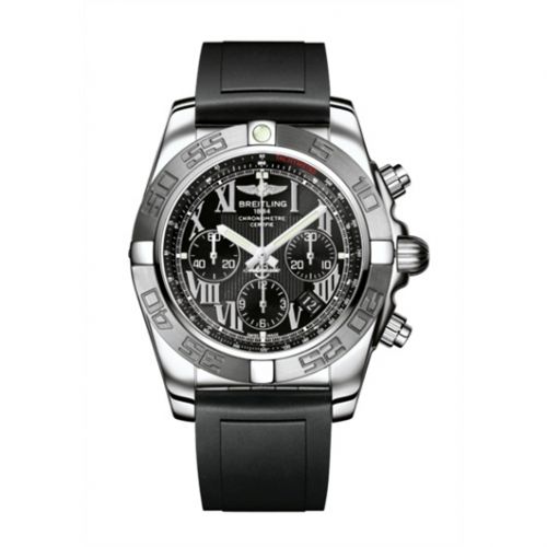 Chronomat 44 Stainless Steel / Black - Roman / Rubber