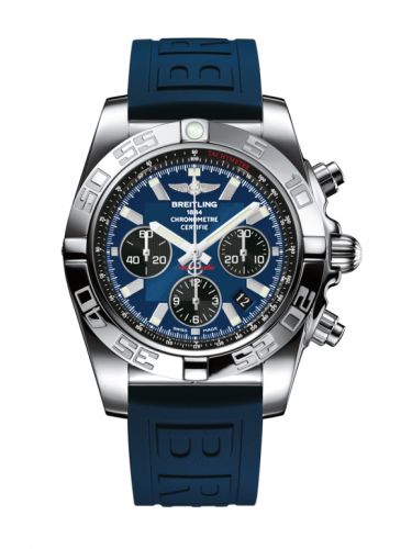 Chronomat 44 Stainless Steel / Blackeye Blue / Rubber