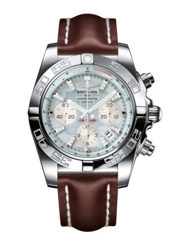 Chronomat 44 Stainless Steel / Gray Pearl Diamond / Calf