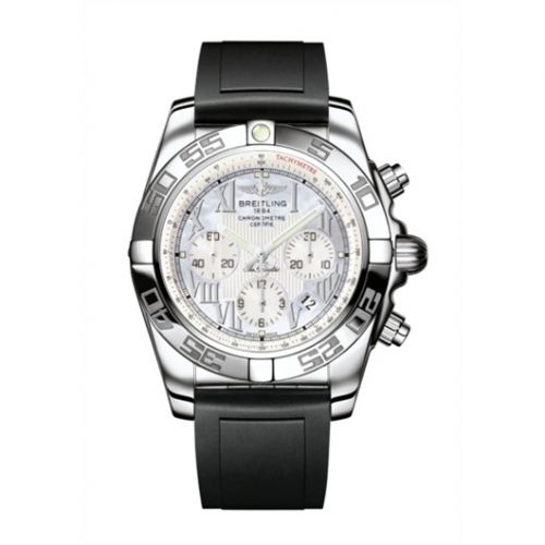 Chronomat 44 Stainless Steel / Pearl Roman / Rubber