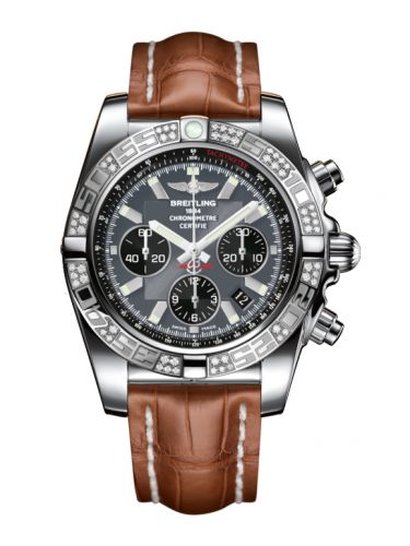 Chronomat 44 Stainless Steel / Diamond / Blackeye Gray / Croco
