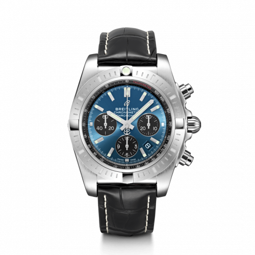 Chronomat B01 Chronograph 44 Stainless Steel / Blackeye Blue / Croco / Folding