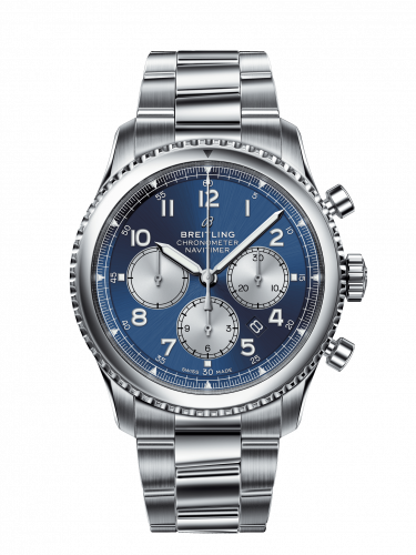 Navitimer 8 B01 Chronograph 43 Stainless Steel / Blue / Bracelet