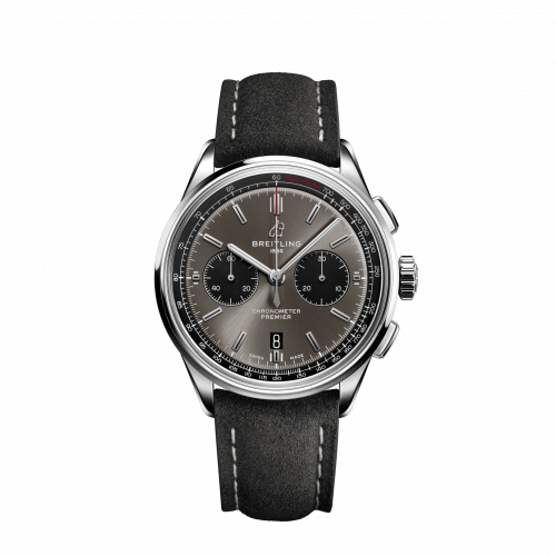 Premier B01 Chronograph 42 Stainless Steel / Anthracite / Nubuck / Pin