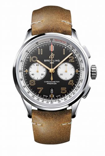 Premier B01 Chronograph 42 Stainless Steel / Norton Edition  / Nubuck / Folding