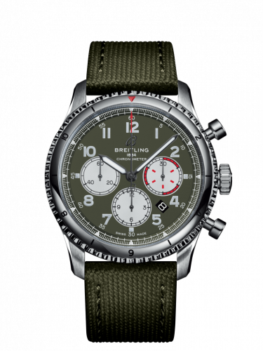 Aviator 8 B01 Chronograph 43 Stainless Steel / Curtiss Warhawk / Canvas / Tang