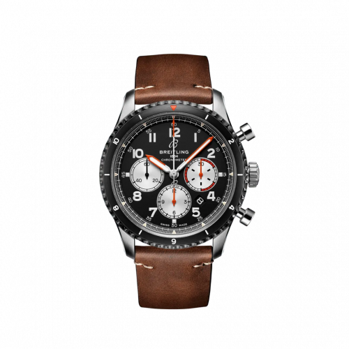 Aviator 8 B01 Chronograph 43 Stainless Steel / Mosquito / Calf / Folding