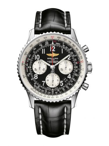 Navitimer 01 43 Stainless Steel / Black Arabic / Croco