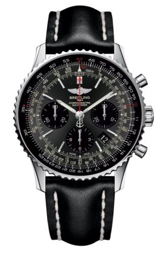 Navitimer 01 Stainless Steel / Stratus Gray / Calf / Folding