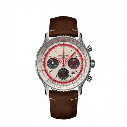 Navitimer 1 B01 Chronograph 43 Stainless Steel / Airline Editions TWA / Calf / Pin