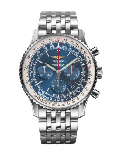 Navitimer 01 46 Stainless Steel / Aurora Blue / Bracelet