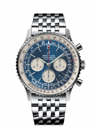 Navitimer 1 B01 Chronograph 46 Stainless Steel / Aurora Blue / Bracelet