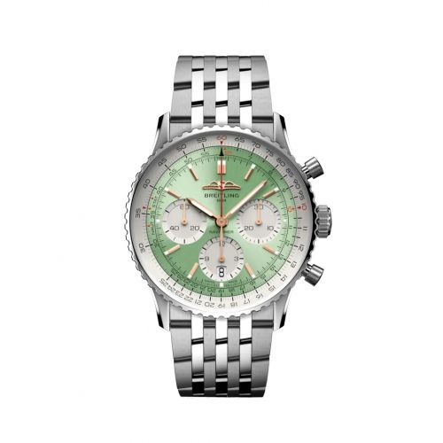 Navitimer B01 Chronograph 41 Stainless Steel / Mint Green / Bracelet