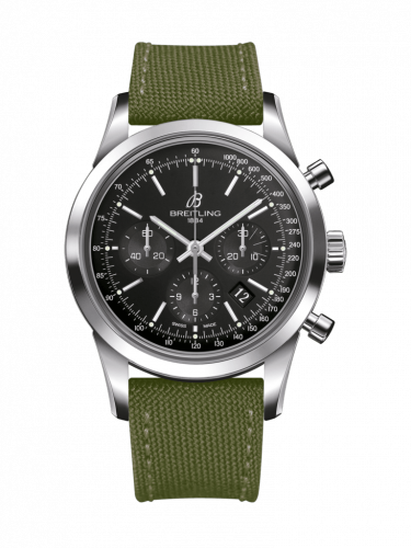 Transocean Chronograph Stainless Steel / Black / Military / Pin