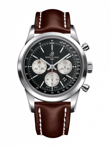 Transocean Chronograph Stainless Steel / Reverse Panda / Calf / Folding