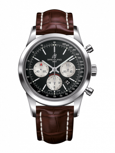 Transocean Chronograph Stainless Steel / Reverse Panda / Croco / Folding