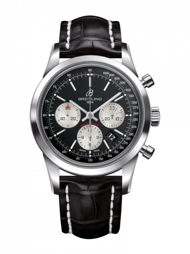 Transocean Chronograph Stainless Steel / Reverse Panda / Croco / Pin