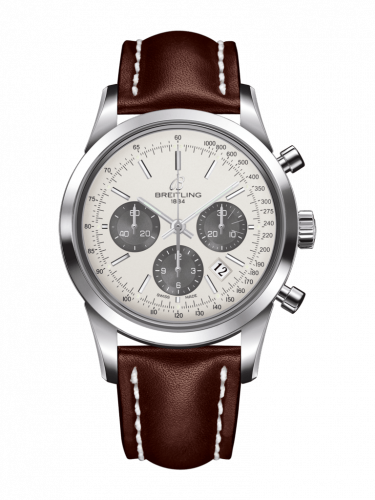 Transocean Chronograph Stainless Steel / Panda / Calf / Folding