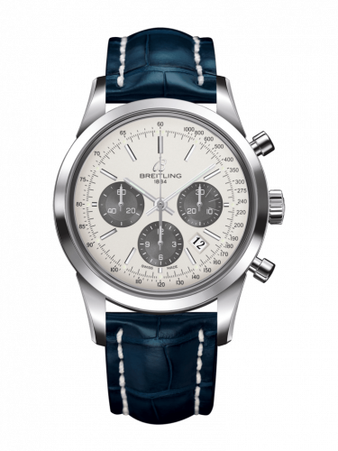 Transocean Chronograph Stainless Steel / Panda / Croco / Pin