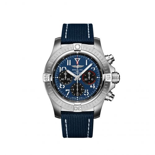 Avenger B01 Chronograph 45 Stainless Steel / Blue / Strap - Pin
